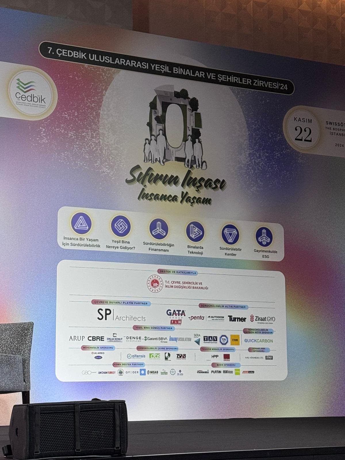 SP Architects'in Kurucu Ortağı Sabri Paşayiğit, 7. ÇEDBİK Uluslararası Yeşil Binalar ve Şehirler Zirvesi'nde Konuşmacı Oldu